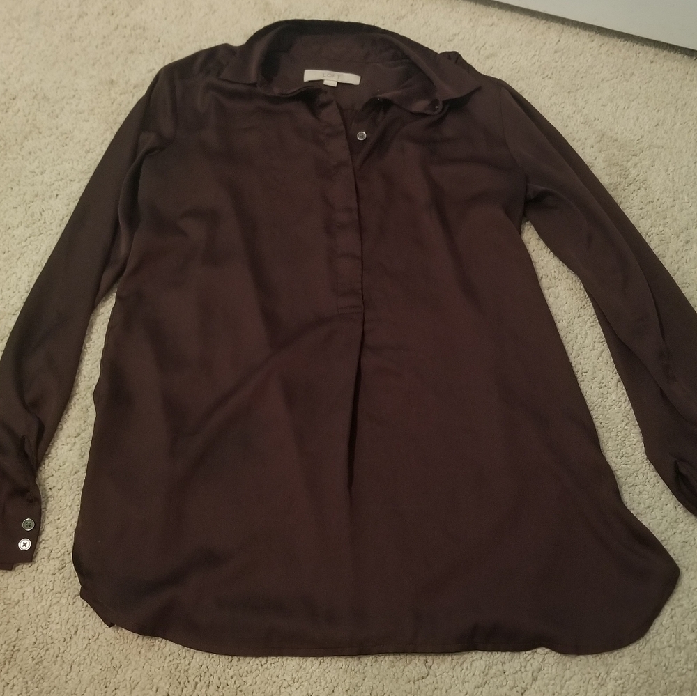 Silk half button up Blouse